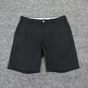Peter Millar Salem High Drape Performance Shorts Mens Size 34 Black Golf Casual